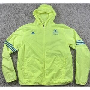 Boston Marathon 2019 Adidas Volunteer Windbreaker Jacket Men's Large HiViz